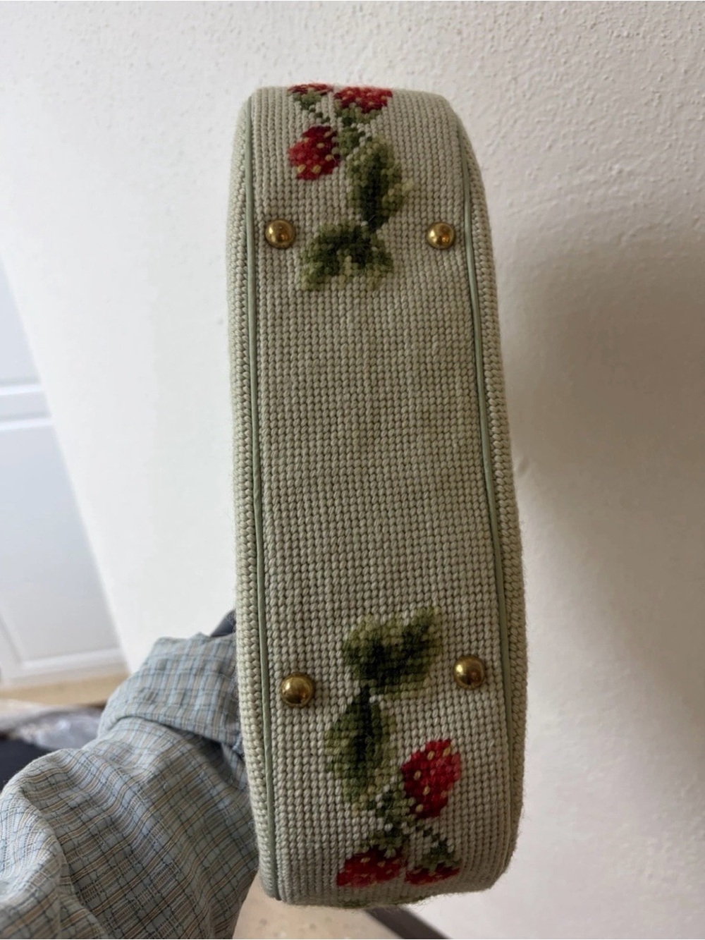 1960s Complete Vintage
Needlepoint Strawberry Bag SET | Mint MCM 🍓🧚‍♀️🍄 - Picture 10 of 12